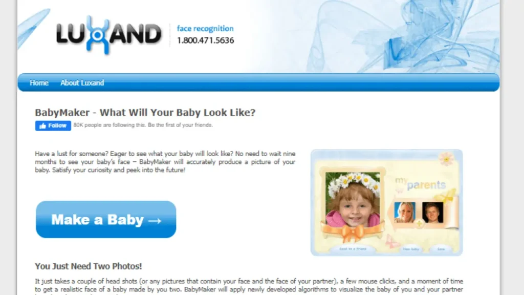 Luxand Baby Face Generator